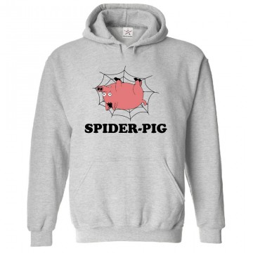Spider-Pig Classic Unisex Kids and Adults Pullover Hoodie For Simpson Fans